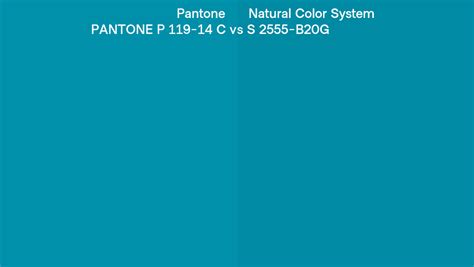 Pantone P 119 14 C Vs Natural Color System S 2555 B20g Side By Side