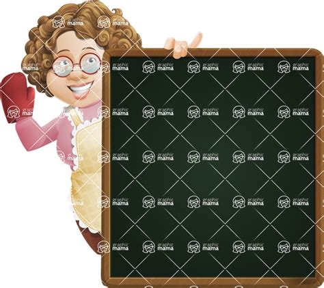 Grandma Vector Cartoon Character 112 Illustrations Set With Big Presentation Board Graphicmama