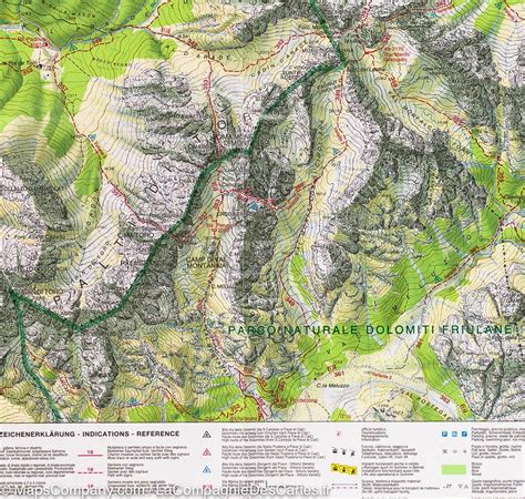 Hiking Map Dolomites Italy Travel