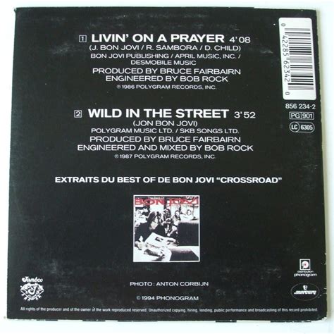 Página inicial rock and roll bon jovi livin' on a prayer. Livin on a prayer by Bon Jovi, CDS with dom88 - Ref:116176124