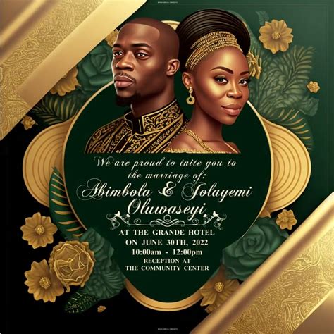 Nigerian Wedding Invite Template 2 Postermywall