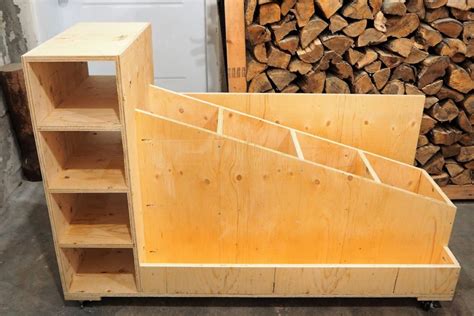 These are small, evenly spaced scrap boards that allow for air flow around the wood and provide support all along the length. The Ultimate Lumber Storage Cart | FREE PLANS | DIY Montreal