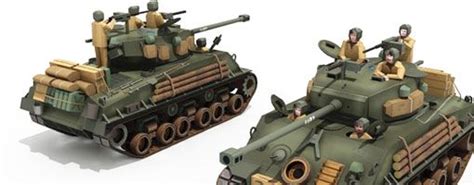 Sherman Fury M4a3e8 Tank Paper Model Paper Models Paper Tanks