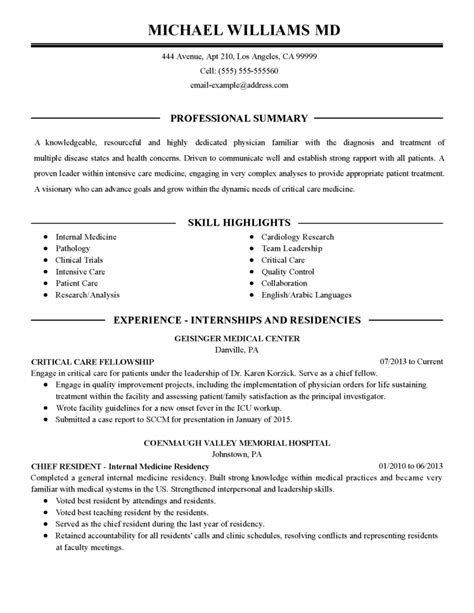 To jumpstart your doctor resume / cv creation, here are three of nomad health's recommended resume templates free for you to download here. Professional Intensive Care Physician Templates to Showcase Your Talent | MyPerfectResume