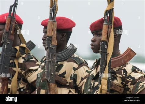 Cameroonian Armed Forces Soldiers March During The Closing Day Ceremony