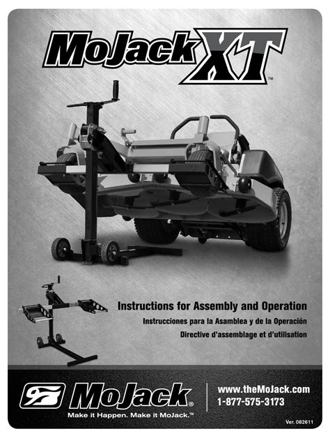 Mojack Xt Instructions For Assembly And Operation Manual Pdf Download