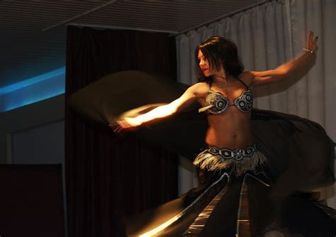 Traditional Turkish Harem Belly Dancer Performing On Stage Antalya