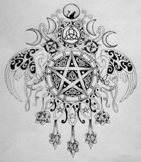 In Progress Of A Star Wicca Tattoo Witchcraft Tattoos Pentacle Tattoo