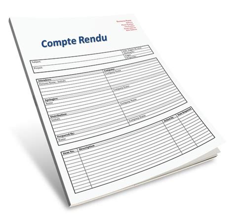 Mod Le De Compte Rendu Sur Word Mod Les Word