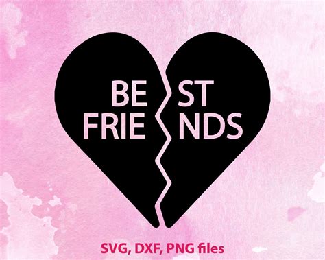 Best Friends Broken Heart Svg Free 301 Svg Png Eps Dxf In Zip File
