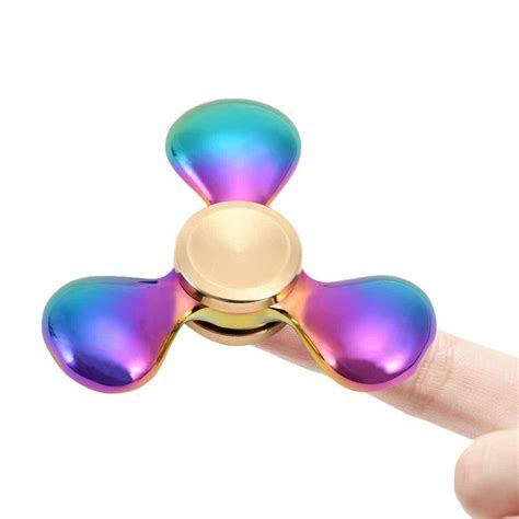 [80 off] stress relief toy rainbow triangle fidget spinner rosegal