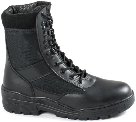 Nitehawk Armymilitary Patrol Black Leather Combat Boots Outdoor Cadet