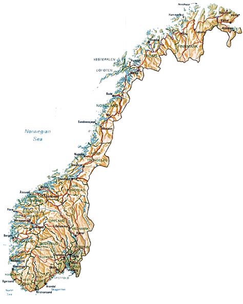 Map Of Norway By Phonebook Of The