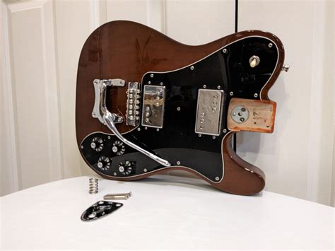 Fender Telecaster Deluxe Body Project Loaded Mod Bigsby Style Tremolo Walnut Ebay