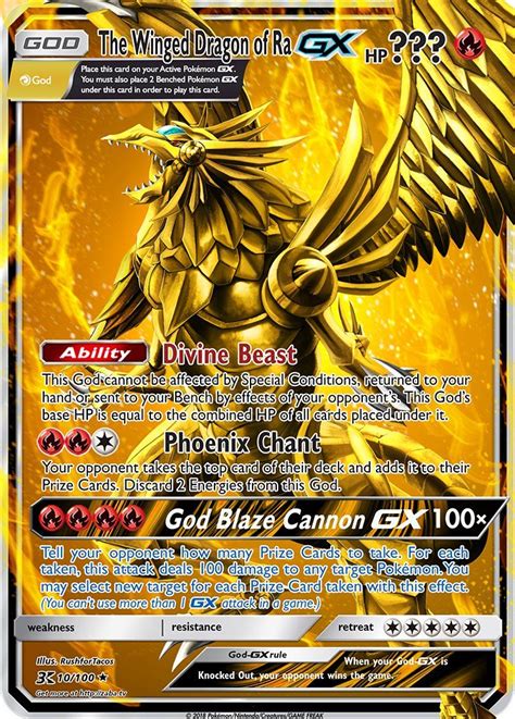 The Winged Dragon Of Ra Gx Pokemon Yu Gi Oh God Card Crossover