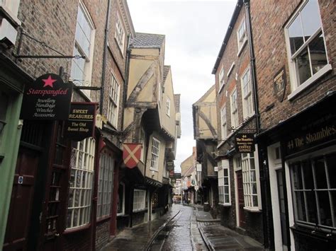 14th Century City Street The Shambles In The City Of York England
