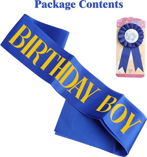 Qoco Birthday Boy Sash Badge Blue Boy Handsome Ubuy India