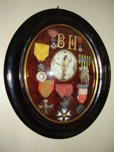 Old Medals Displayed In Rounded Glass Frame Collectors Weekly
