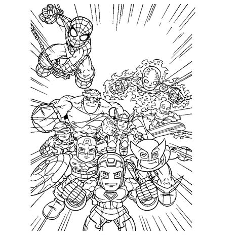 Avengers Kleurplaat Superhelden • Kidkleurplaat.nl