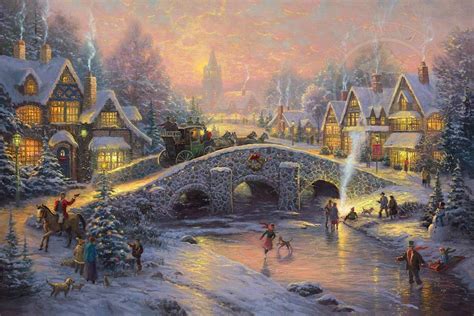 Spirit Of Christmas By Thomas Kinkade Village Gallery