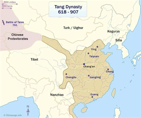 Tang Dynasty 唐朝 618 907 Ad Map China Map Chinese Dynasty