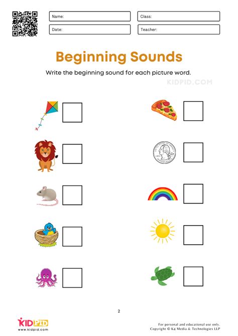 Beginning Sounds Worksheets For Kids Kidpid