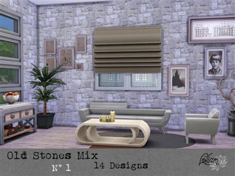 The Sims Resource Walls Old Stones Mix By Loliam Sims • Sims 4 Downloads