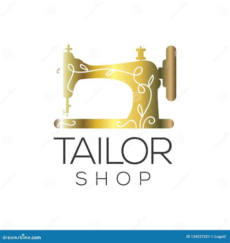 Tailor Vector Logo Sewing Machine Logo Template Fashion Logo Stock