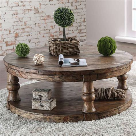 A Roundup Of Stylish Round Farmhouse Coffee Tables Coffee Table Decor
