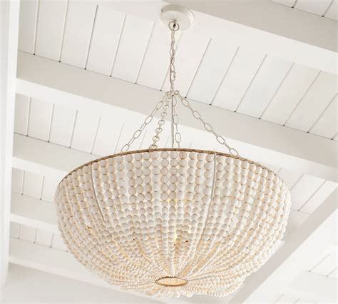 Bristol Wood Bead Chandelier Pottery Barn