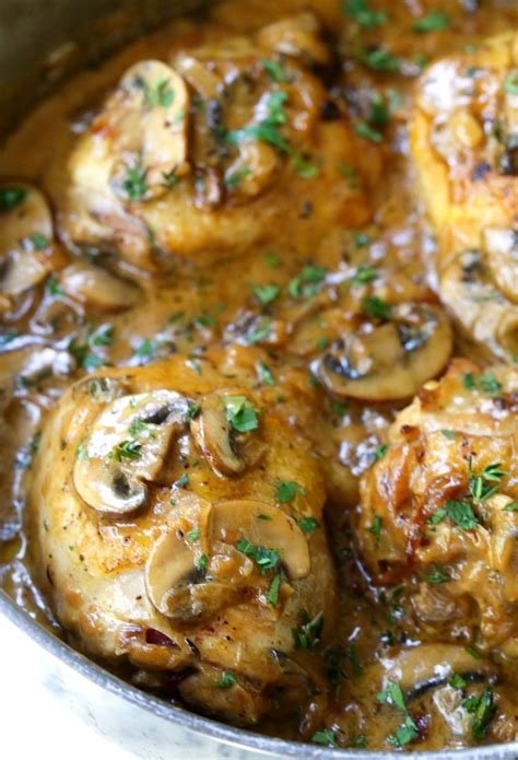 Sweet golden raisins and cider vinegar balance out the other hearty earthy flavors in the dish. These Creamy Caramelized Onion Chicken Thighs are on the ...