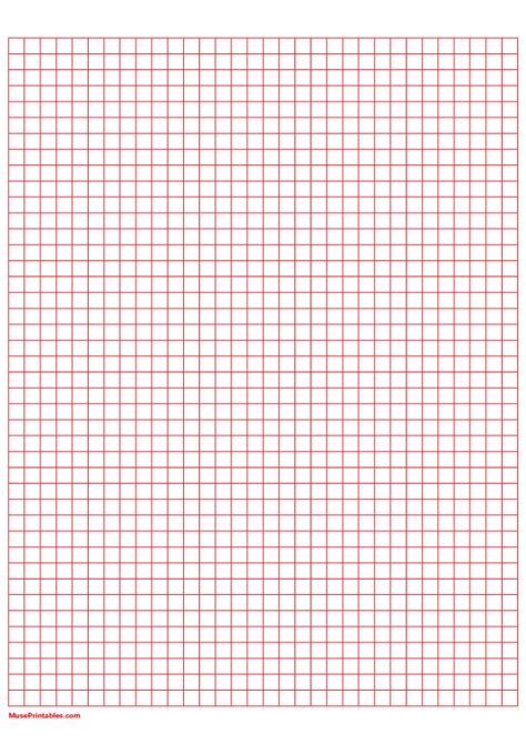 Printable 14 Inch Red Graph Paper For A4 Paper