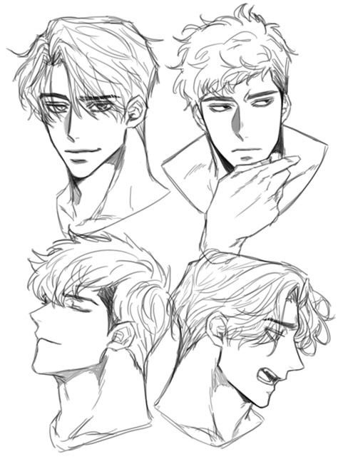 Anime Face Drawing Male Face Drawing Face Drawing Reference