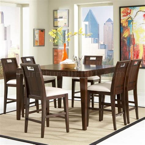 Parts and accessories for kitchen cabinets storage you shouldn't miss out on. Deep Brown Finish Modern Counter Height Dining Table w/Options