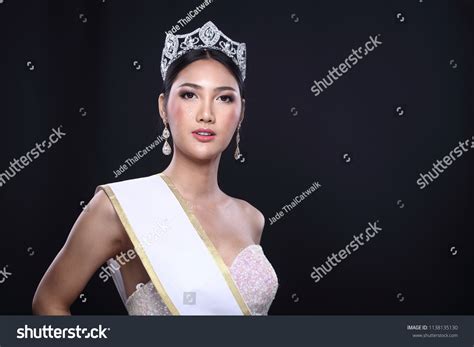 Portrait Miss Pageant Contest Asian Evening Stock Photo