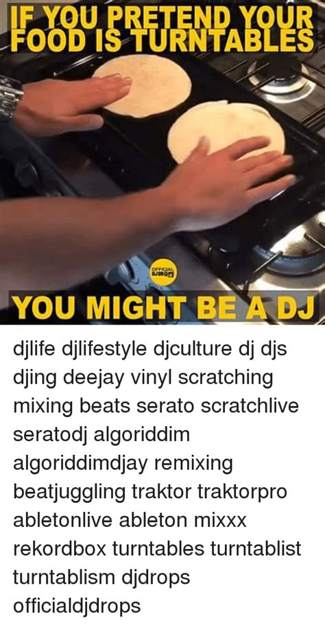 If You Pretend Your Food Is Turntables You Might Be A Dj Djlife