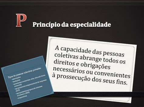 Princípio Da Especialidade Objetiva