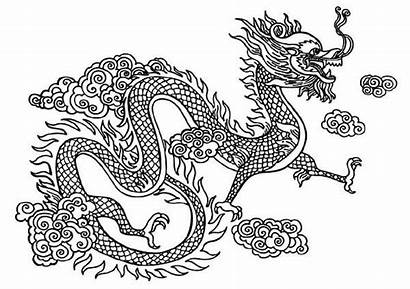 Dragon Chinese Coloring Pages Dragons Printable Sheets