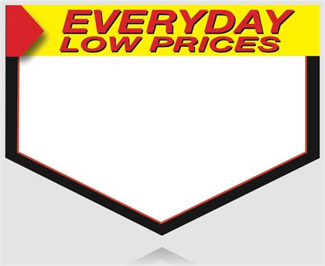 Everyday Low Price Home Plate Shelf Signs 11 X 15 50 Signs