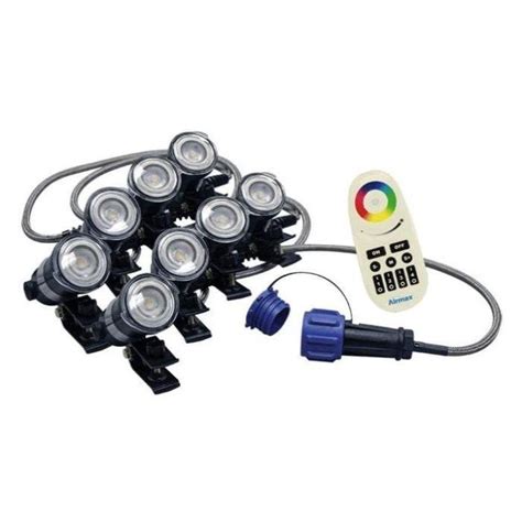 Airmax Rgbw Color Changing Led Fountain 8 Light Set Yard Focus