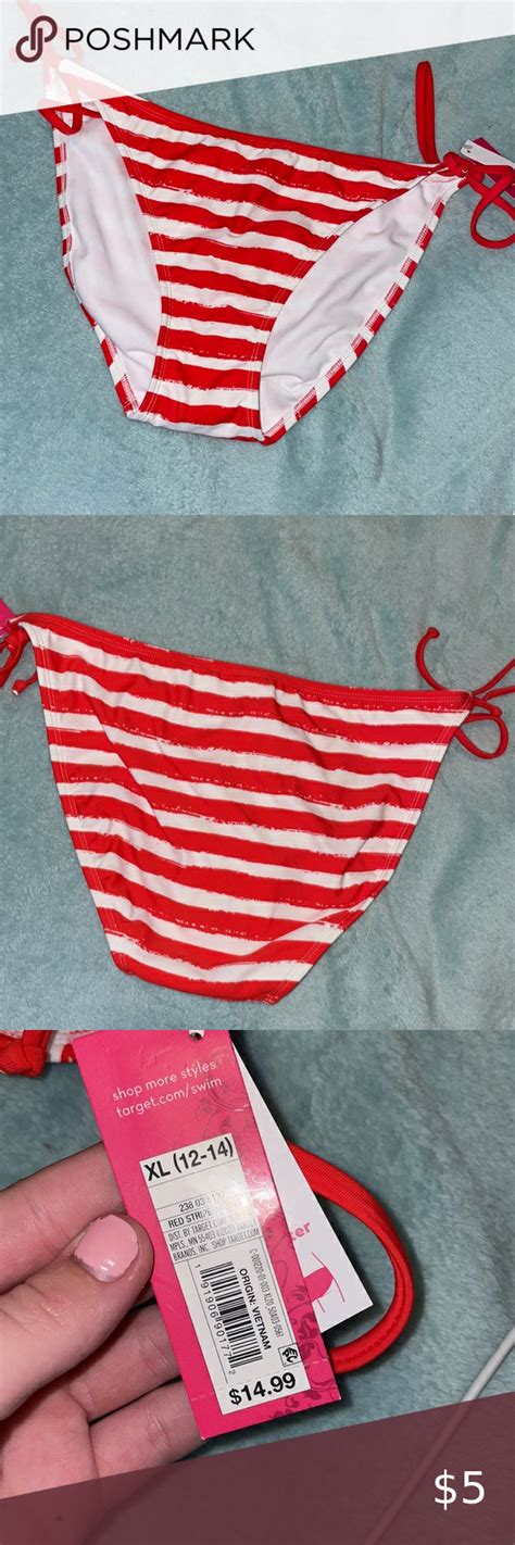 Redandwhite Bikini Bottom Bikinis White Bikini Bottoms Red White Bikini