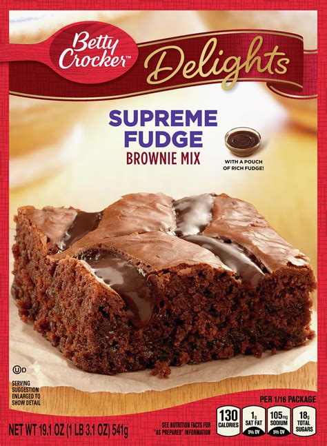 Betty Crocker Delights Supreme Fudge Brownie Mix 191 Oz