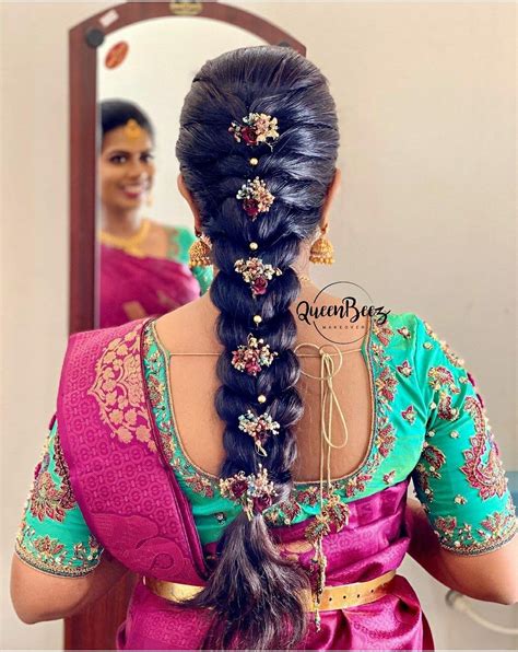 Indian Hairstyles For Saree South Indian Hairstyle Lehenga Hairstyles South Indian Wedding