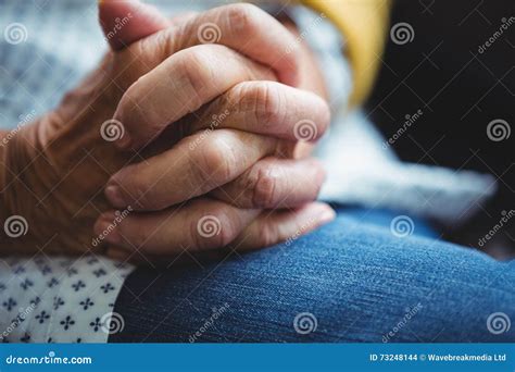 Close Up Of Joined Hands Stock Photo Image Of Sheltered 73248144