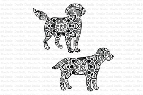 Dog Mandala Svg Cut Files Dog Mandala Clipart By Doodle Cloud Studio