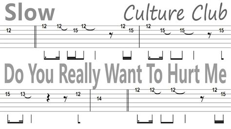 Culture Club Do You Really Want To Hurt Me Slow Guitar Solo Tab Backingtrack Youtube