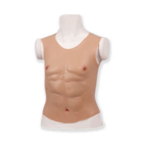 Buy Silicone Muscle Suit Realistic Silicone Male Chest Half Body Muscle Suit Fake Muscle Shirt