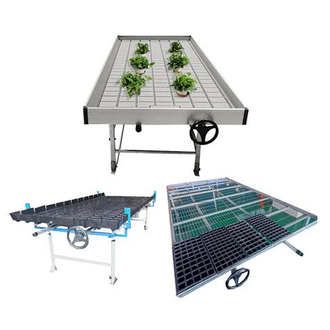 Greenhouse Bench Rolling Bench Flood Tray Grow Table Grow Rack
