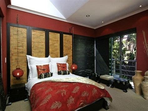 Modern Chinese Themed Bedroom Design Bedroom Red Asian Style