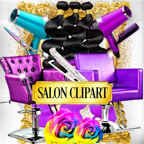 Salon Clipart Hair Clipart Glam Salon Clipart Etsy